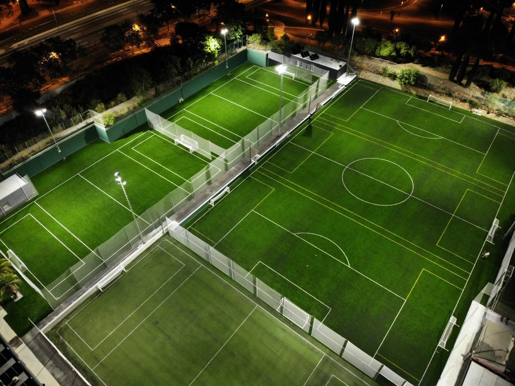 Vista aérea campos de fútbol academia alto rendimiento Barcelona