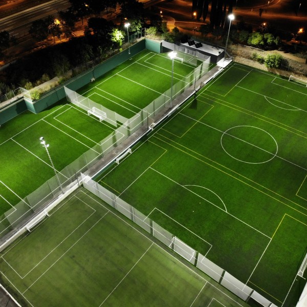 Vista aérea campos de fútbol academia alto rendimiento Barcelona
